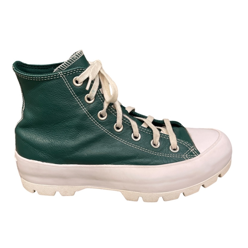 Converse Chuck Taylor All Star Lugged 2.0 Leather High Tops – Green – Size 8 - Picture 7 of 16